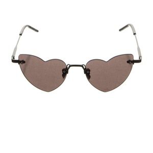 saint laurent black heart shaped sunglasses
